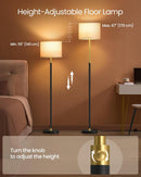 VASAGLE Adjustable Height Floor Lamp