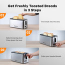 Mecity 4 Slice Long Slot Toaster