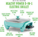 GreenLife 12" 5QT Square Electric Skillet