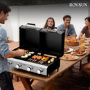 ROVSUN 2-in-1 Propane Gas Grill and Griddle Combo with Lid