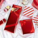 JIlJIl Red Wrapping Paper High-Gloss Metallic Design - 30" x 32 ft