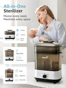 GROWNSY Adjustable 4 in 1 Large Bottle Sterilizer and Dryer