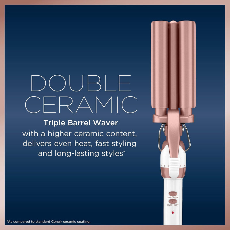 Conair Double Ceramic Triple Barrel Waver CD704TLC - Refurbished