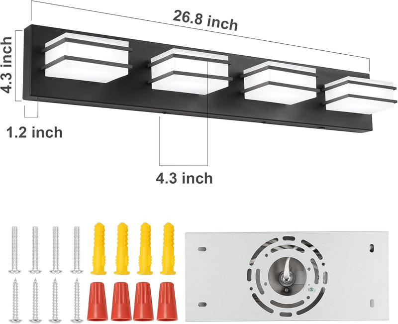 Goodate 3 Colour Temperature Dimmable Vanity Lights ‎B0C4DFN5Q4 - Refurbished