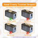 Mecity 4 Slice Long Slot Toaster