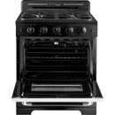  Unique Appliances 30-inch Freestanding Gas Range with Convection Technology UGP-30CR B IMAGE 2