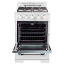 Unique Appliances 24-inch Freestanding Gas Range (Battery Ignition) UGP-24CR OF1 W IMAGE 2