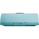 Hotte aspirante rétro Unique 24 po UGP-24CR RH T - Turquoise brume océanique - Rayures et bosses