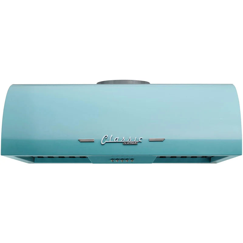 Unique 24” Retro Range Hood UGP-24CR RH T - Ocean Mist Turquoise - Scratch & Dent