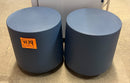 South Shore Dalya Round Outdoor Side Table in Blue - Set of 2