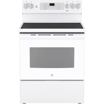 GE 30" 5 cu Glass Top Range JCB840DVWW  - Floor Model