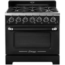 Unique Appliances 36-inch Freestanding Classic Retro Gas Range with Pro Convection UGP-36CR B IMAGE 2