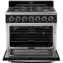 Unique Appliances 36-inch Freestanding Classic Retro Gas Range with Pro Convection UGP-36CR B IMAGE 4