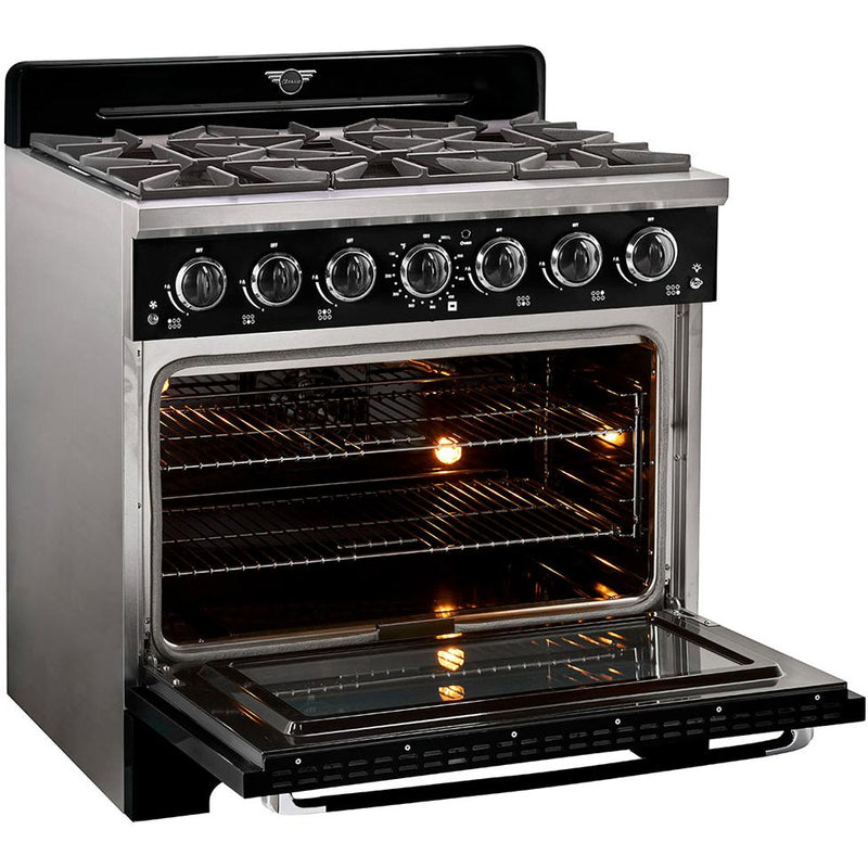 Unique Appliances 36-inch Freestanding Classic Retro Gas Range with Pro Convection UGP-36CR B IMAGE 7