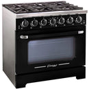 Unique Appliances 36-inch Freestanding Classic Retro Gas Range with Pro Convection UGP-36CR B IMAGE 8