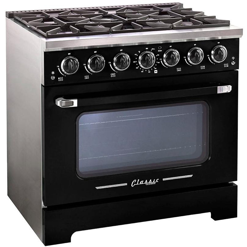 Unique Appliances 36-inch Freestanding Classic Retro Gas Range with Pro Convection UGP-36CR B IMAGE 8