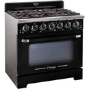 Unique Appliances 36-inch Freestanding Classic Retro Gas Range with Pro Convection UGP-36CR B IMAGE 9