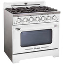 Unique Appliances 36-inch Freestanding Classic Retro Gas Range with Pro Convection UGP-36CR W IMAGE 8
