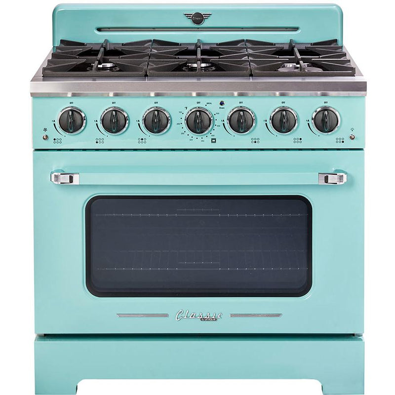 Unique Appliances 36-inch Freestanding Classic Retro Gas Range with Pro Convection UGP-36CR T IMAGE 2
