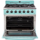 Unique Appliances 36-inch Freestanding Classic Retro Gas Range with Pro Convection UGP-36CR T IMAGE 4