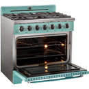 Unique Appliances 36-inch Freestanding Classic Retro Gas Range with Pro Convection UGP-36CR T IMAGE 6