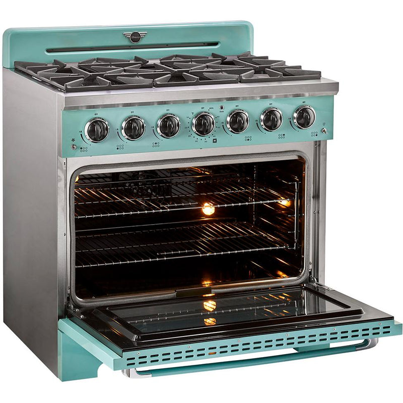 Unique Appliances 36-inch Freestanding Classic Retro Gas Range with Pro Convection UGP-36CR T IMAGE 6