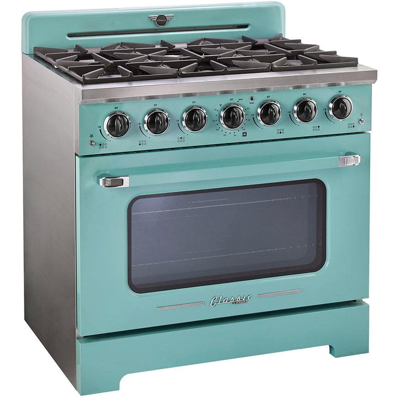 Unique Appliances 36-inch Freestanding Classic Retro Gas Range with Pro Convection UGP-36CR T IMAGE 7