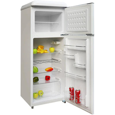 Epic 7.5cu Retro Apartment Sized Top Mount Fridge ERR82W - Scratch & Dent