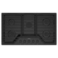  Whirlpool 36-inch Built-in Gas Cooktop with EZ-2-Lift™ Hinged Cast-Iron Grates WCGK5036PB IMAGE 1