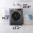 Danby 2.2 cu ft 24" Compact Front Load Washer with Steam DWM022D1DSDB - Scratch & Dent