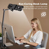 NUERPO LED Desk Lamp with Clamp and Adjustable Swing Arm