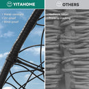 Fauteuil de jardin Yitahome en osier en forme d'œuf avec repose-pieds FTPLPS-1034 - Comme neuf 