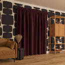 Sun Zero 52" x 63" Oslo Theater Grade Total Blackout Curtain Panel - Wine Red
