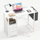 Flrrtenv 31" Computer Desk with 3 Drawers and Power Outlets