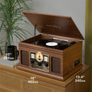 Victrola The Quincy 6-in-1 Bluetooth Record Player & Multimedia Center with Built-in Speakers