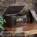 Victrola The Quincy 6-in-1 Bluetooth Record Player & Multimedia Center with Built-in Speakers