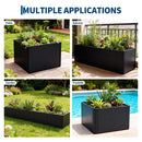 Garvee 18" x 18" x 12" Square Metal Planter Box with Drainage Holes