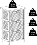Winsome Wood Omaha Storage Rack with 3-Foldable Basket