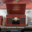 Victrola The Quincy 6-in-1 Bluetooth Record Player & Multimedia Center with Built-in Speakers