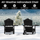 ORALNER Outdoor Plastic Adirondack Chair with Cup Holder