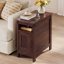 WLIVE Narrow End Table with Charging Station