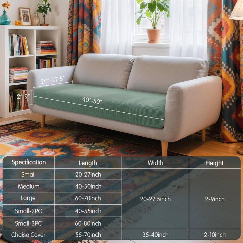 Hokway Stretch Medium Couch Cushion Slipcover in Brick B07TB1XHF7 - Like New