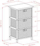Winsome Wood Omaha Storage Rack with 3-Foldable Basket