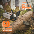 Litheli 12" Brushless Electric Battery Chainsaw