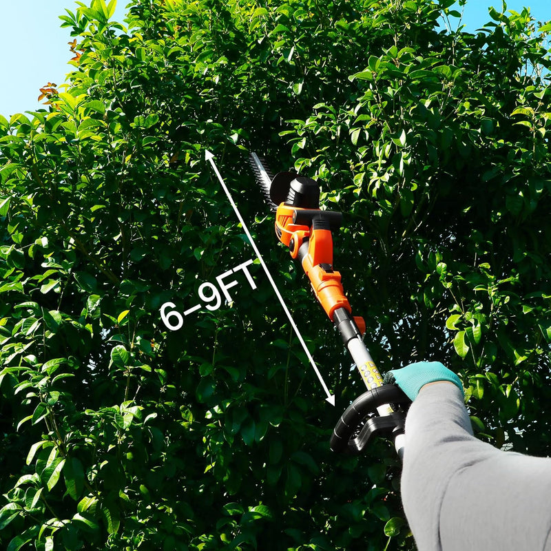 Garcare 2-in-1 Corded Pole Hedge Trimmer GPHT06 - Refurbished