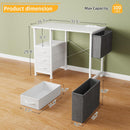 Flrrtenv 31" Computer Desk with 3 Drawers and Power Outlets