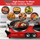 Techwood 1800W Portable Countertop Electric Dual Burner