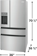 Frigidaire 36 inch 26.3 cu 4-Door French Door Fridge FRMS2733AV - Scratch & Dent