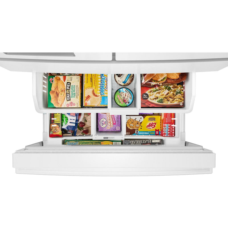  Whirlpool 36-Inch French Door Refrigerator with In-Door Water and Ice Maker WRMF3536SW IMAGE 4