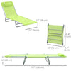 Outsunny Portable Reclining Outdoor Lounge Chair